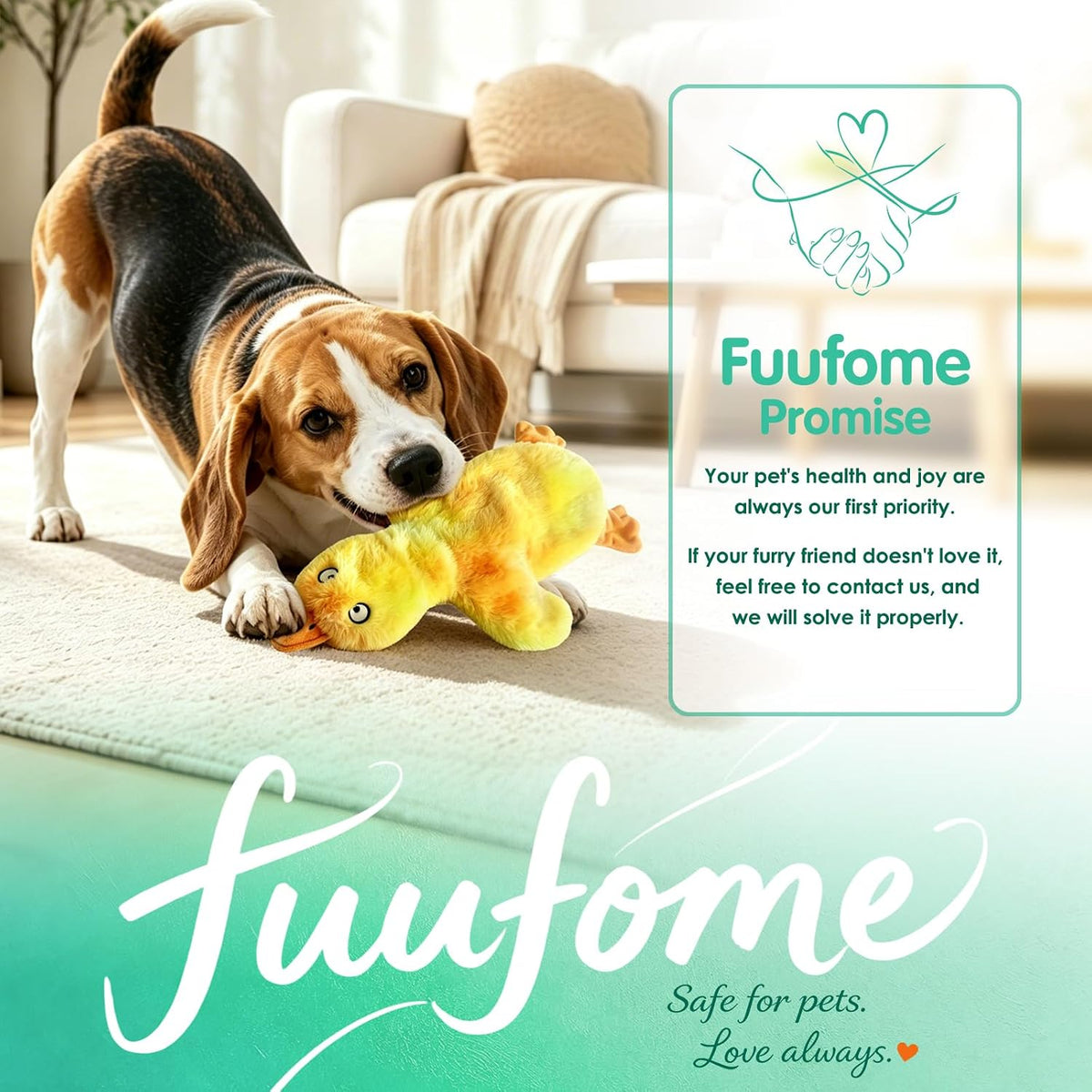 Fuufome Juguete chirriante para perro sin relleno, juguete masticab...