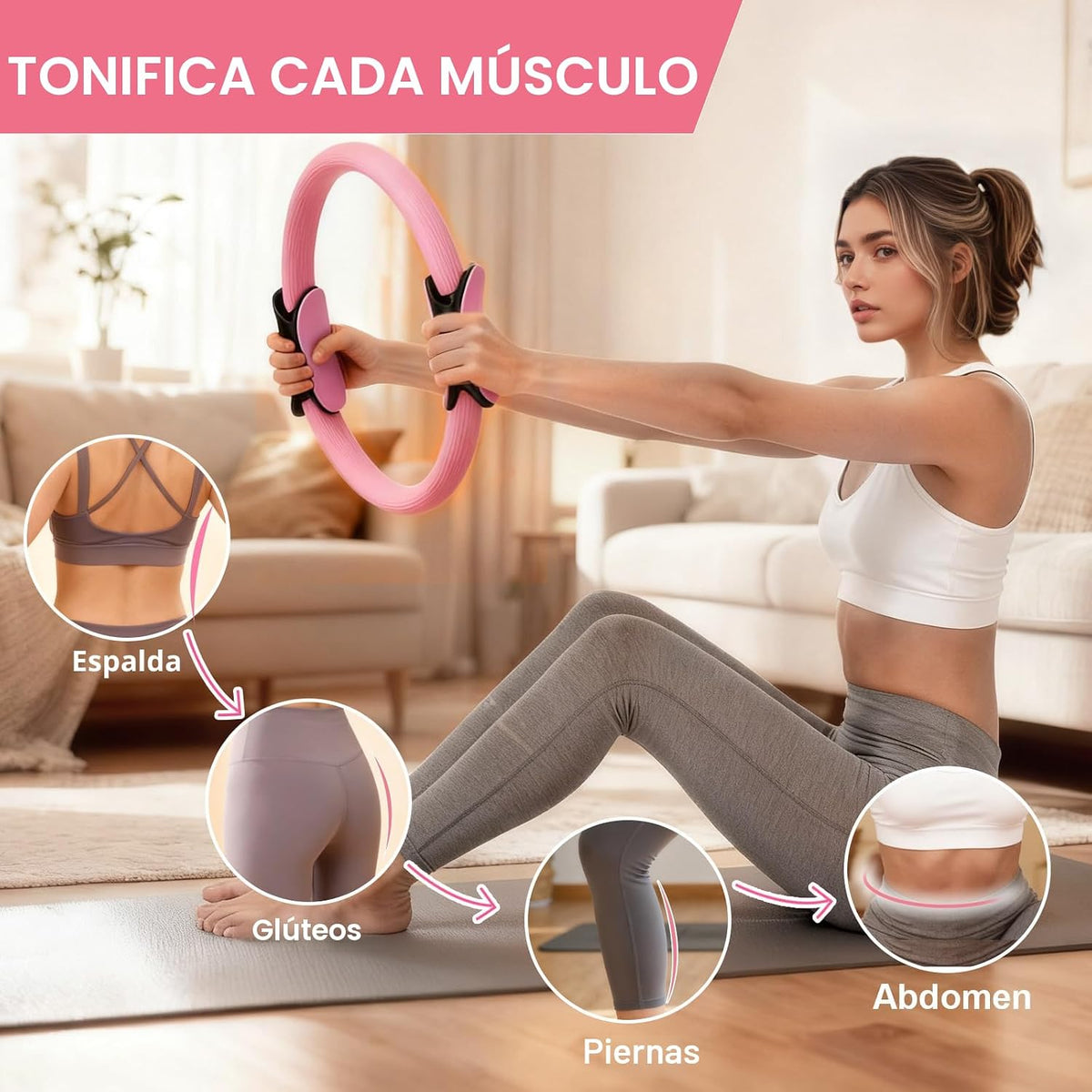 Kit de Pilates para el Hogar para Mujeres - Set de 14 Piezas de Equ...