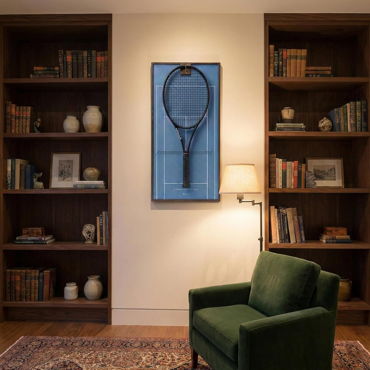 ONE MAAY Marco de exhibición de raqueta de tenis con bloque de noga...