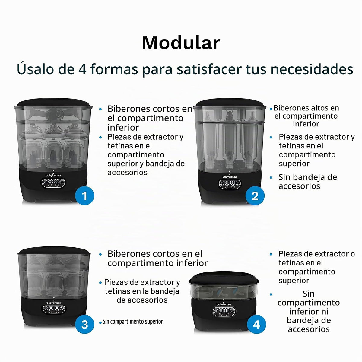 Baby Brezza Esterilizador y secador de botellas avanzado: mayor cap...