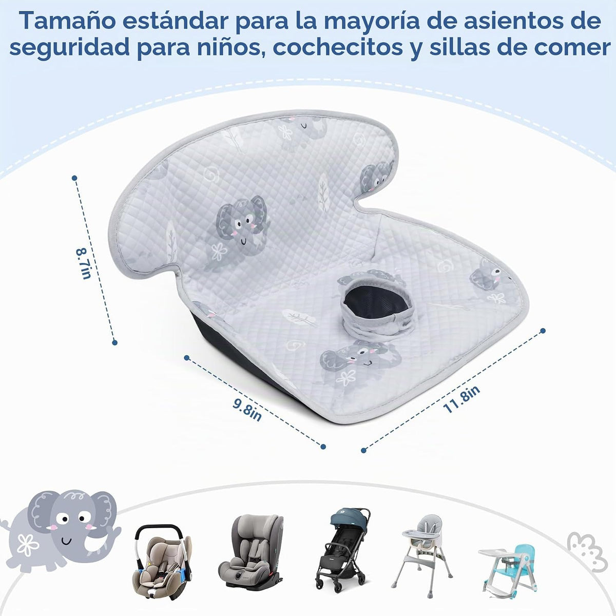 COOLBEBE Paquete de 2 protectores de asiento de coche impermeables...