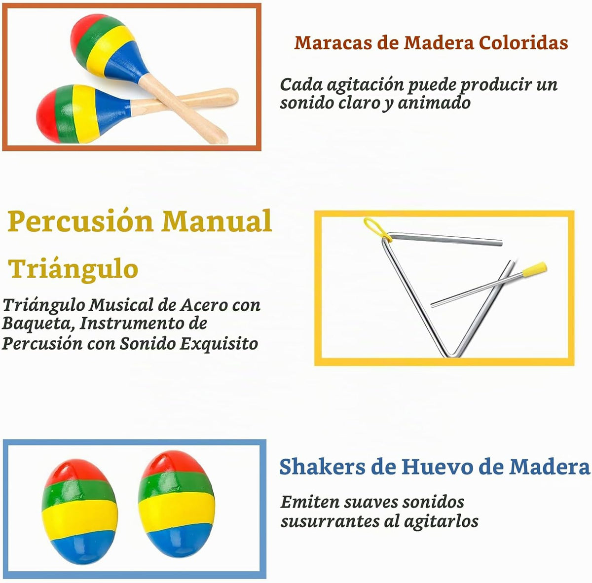 Instrumento Guiro, Maracas de madera para adultos, cocteleras de hu...