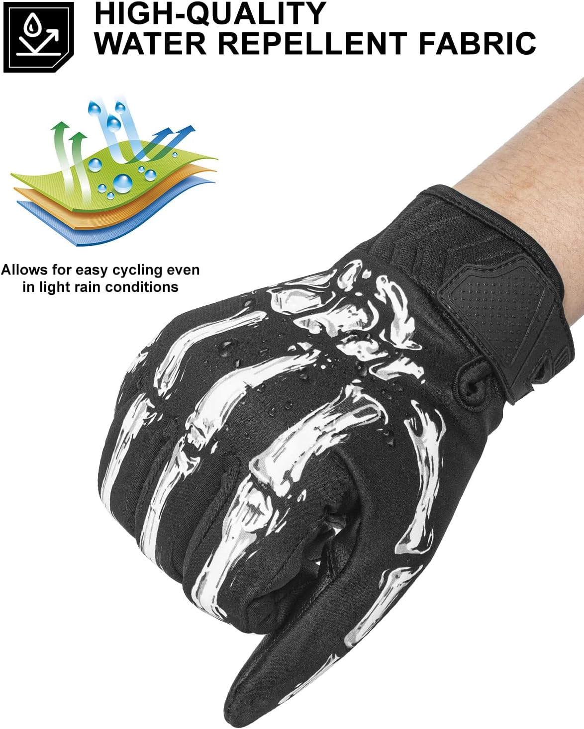 RIGWARL Guantes impermeables para clima frío y frío, guantes de inv...