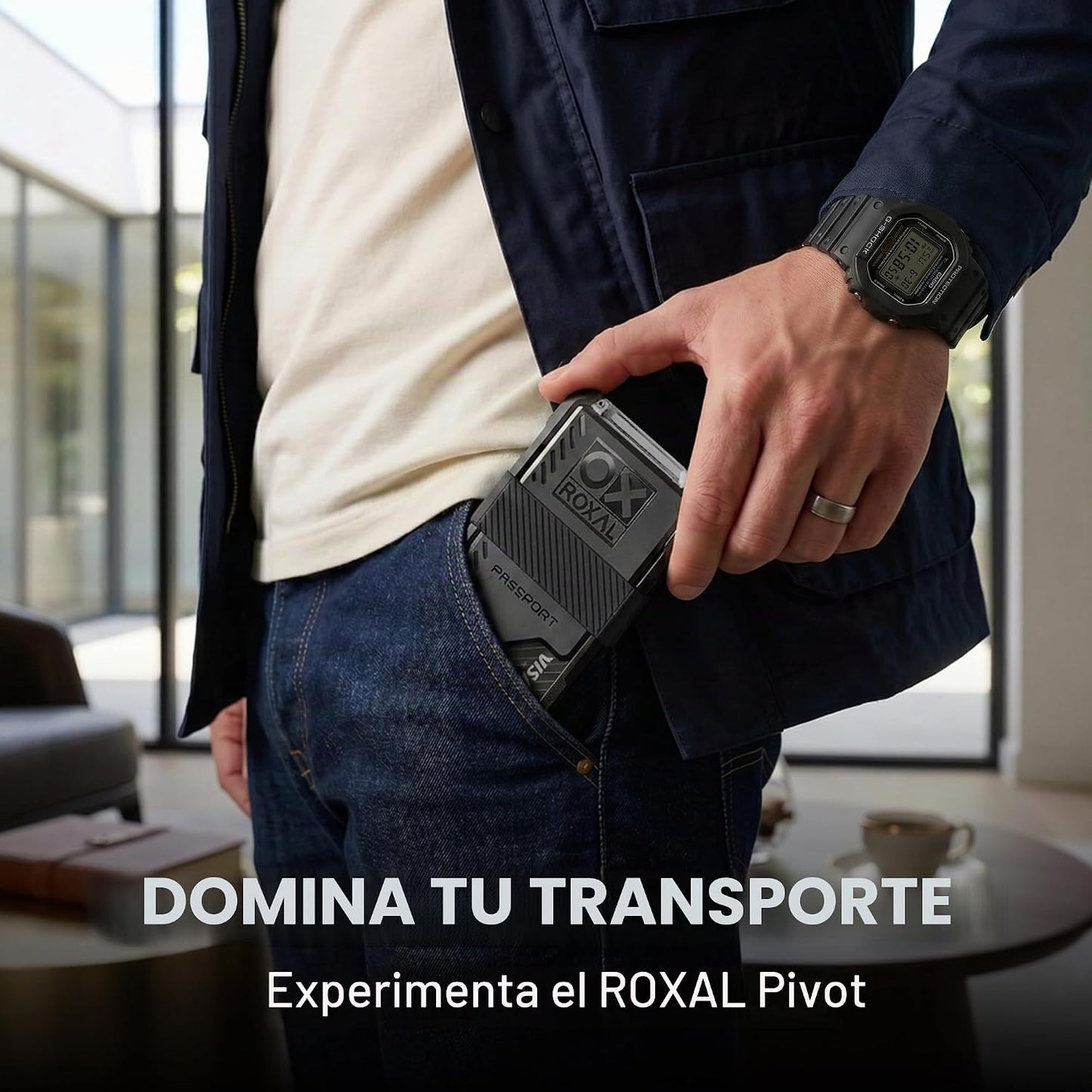 Roxal Cartera para tarjetas compatible con Passport Magsafe, Negro...