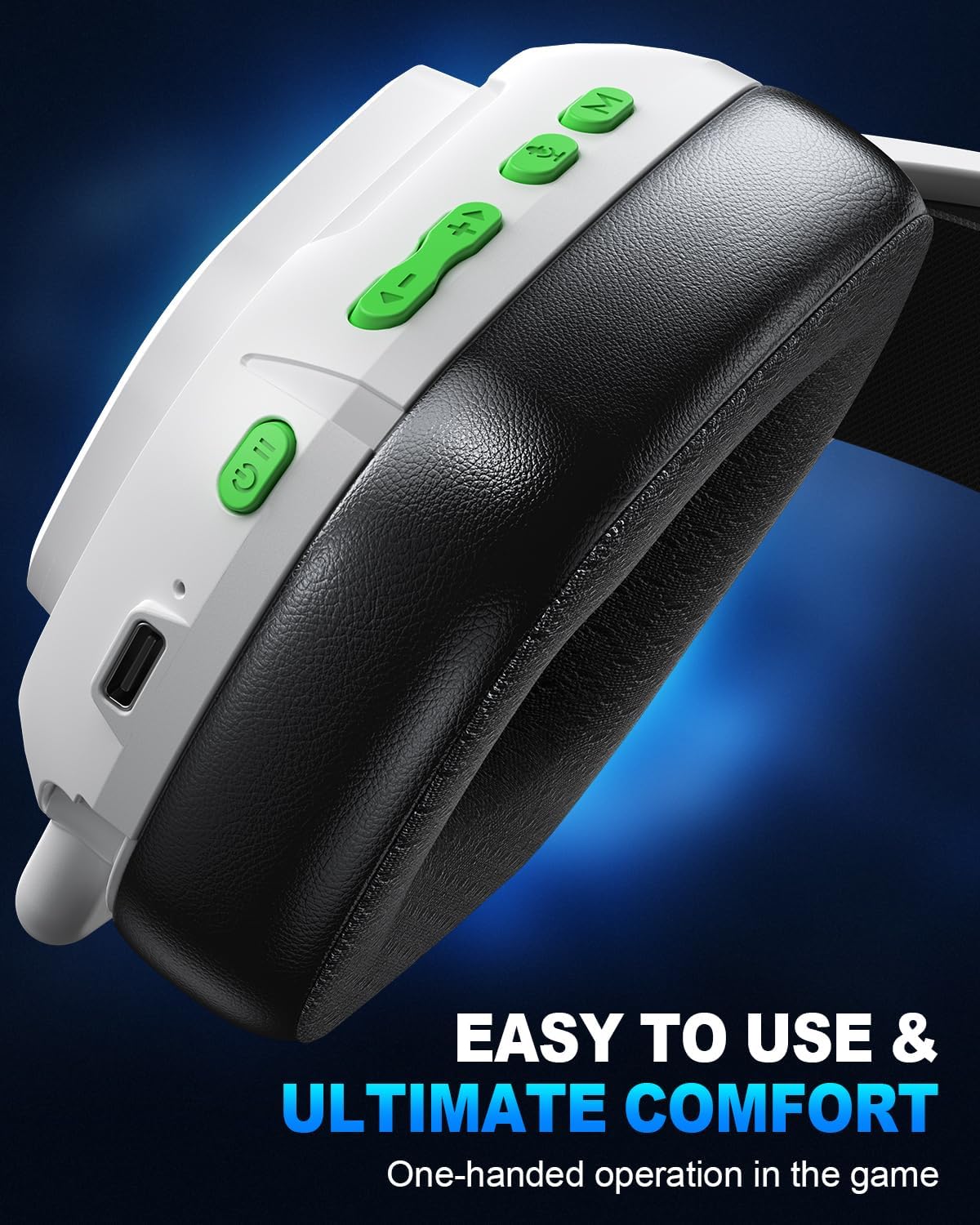 SKAPENDY Auriculares inalámbricos para juegos para PC, PS5, PS4, Sw...
