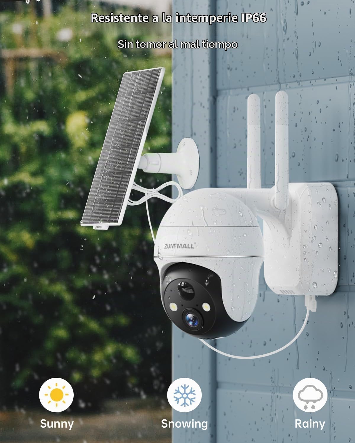 ZUMIMALL Cámaras de seguridad inalámbricas para exteriores, paquete...