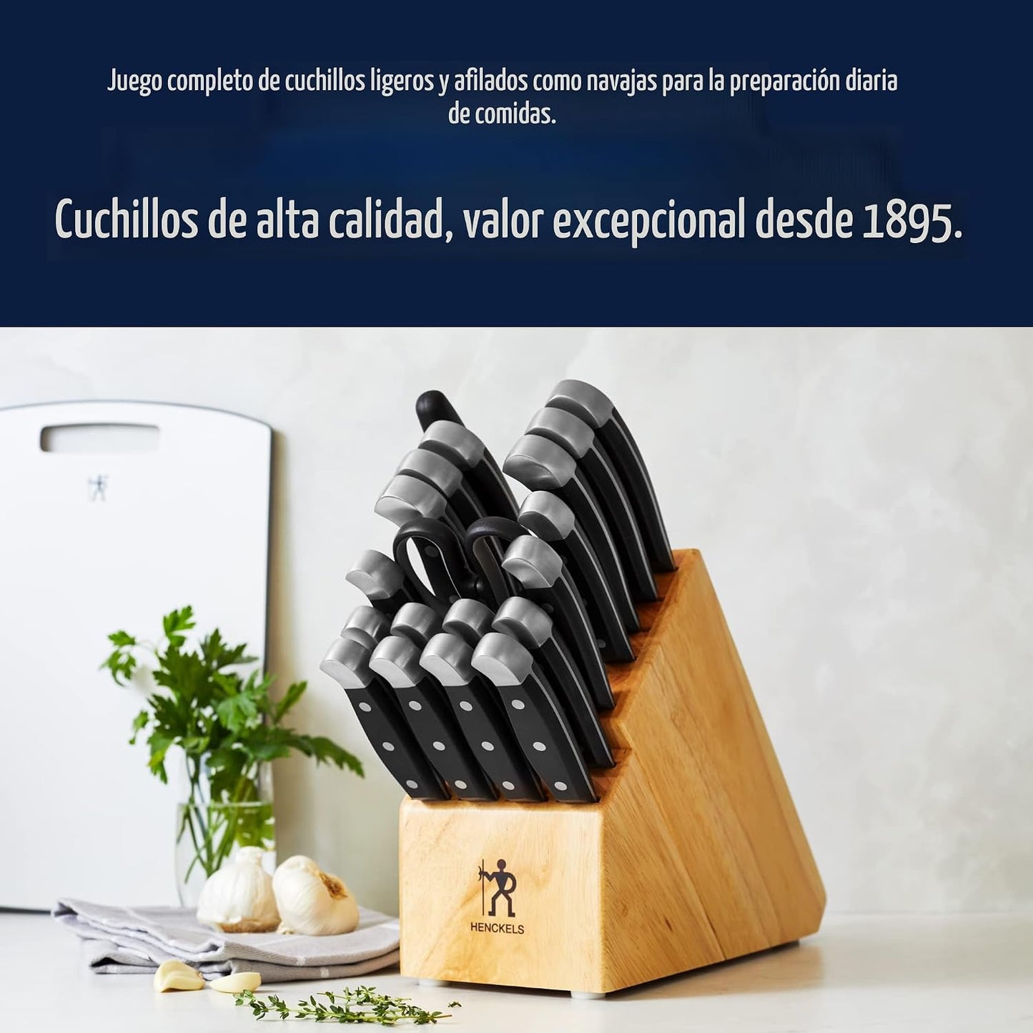 Henckels Statement - Juego de cuchillos de 20 piezas con afilador d...