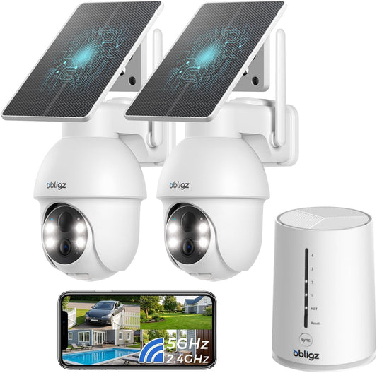 obligz Cámaras de 4MP para seguridad en el hogar, almacenamiento lo...