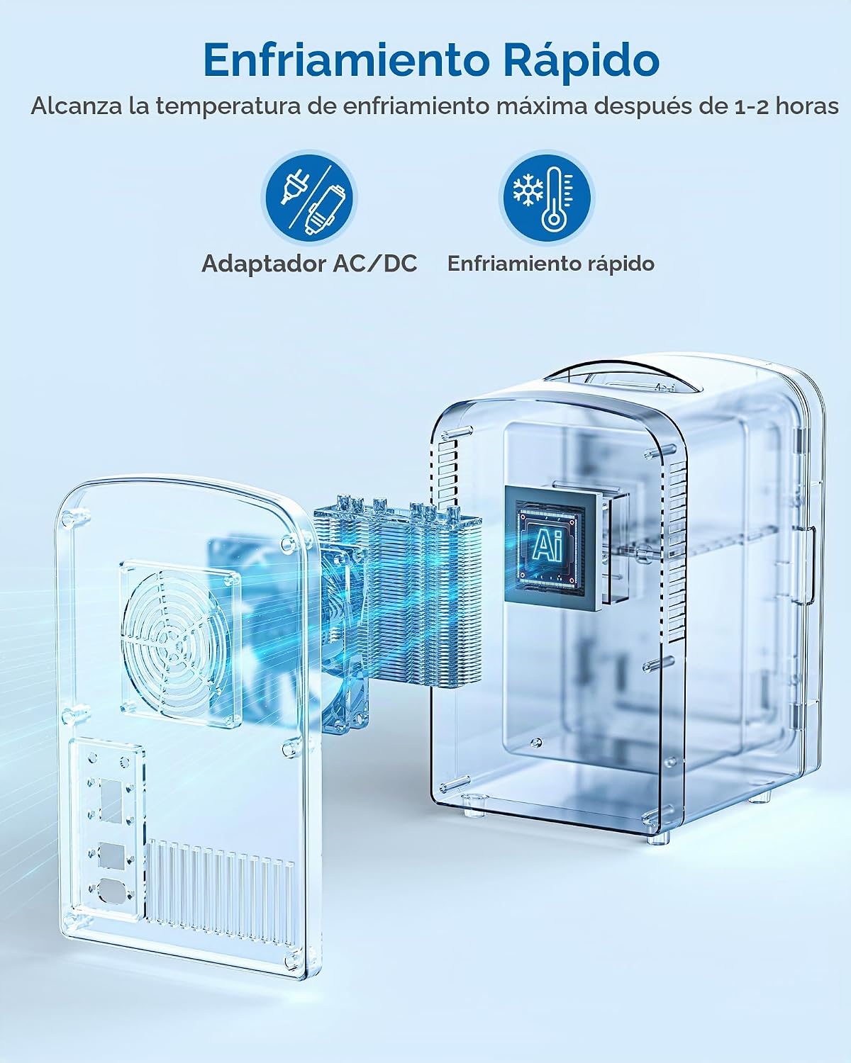 Electactic mini refrigerador de 4 L\/6 latas, refrigerador compacto...