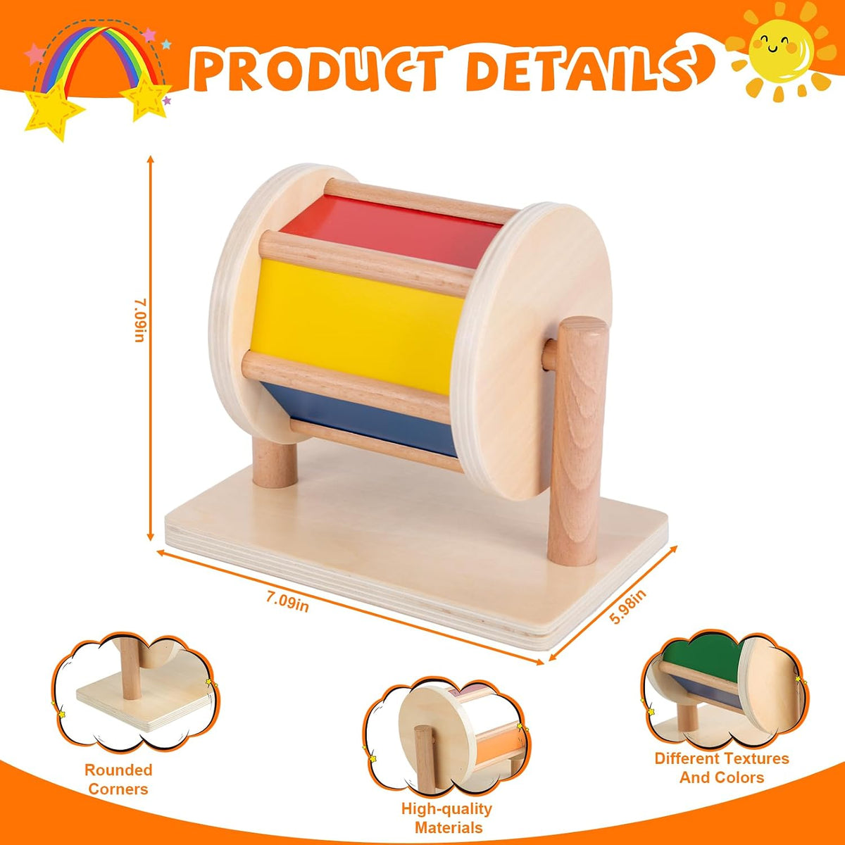 Kit de Juguetes Montessori para Bebés Adena Montessori Espejo Peeka...