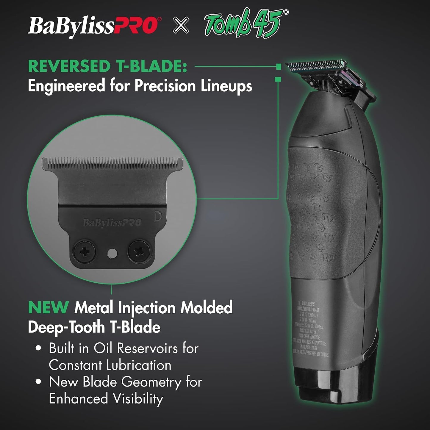 Cortapelos con carga inalámbrica BaBylissPRO x Tomb45