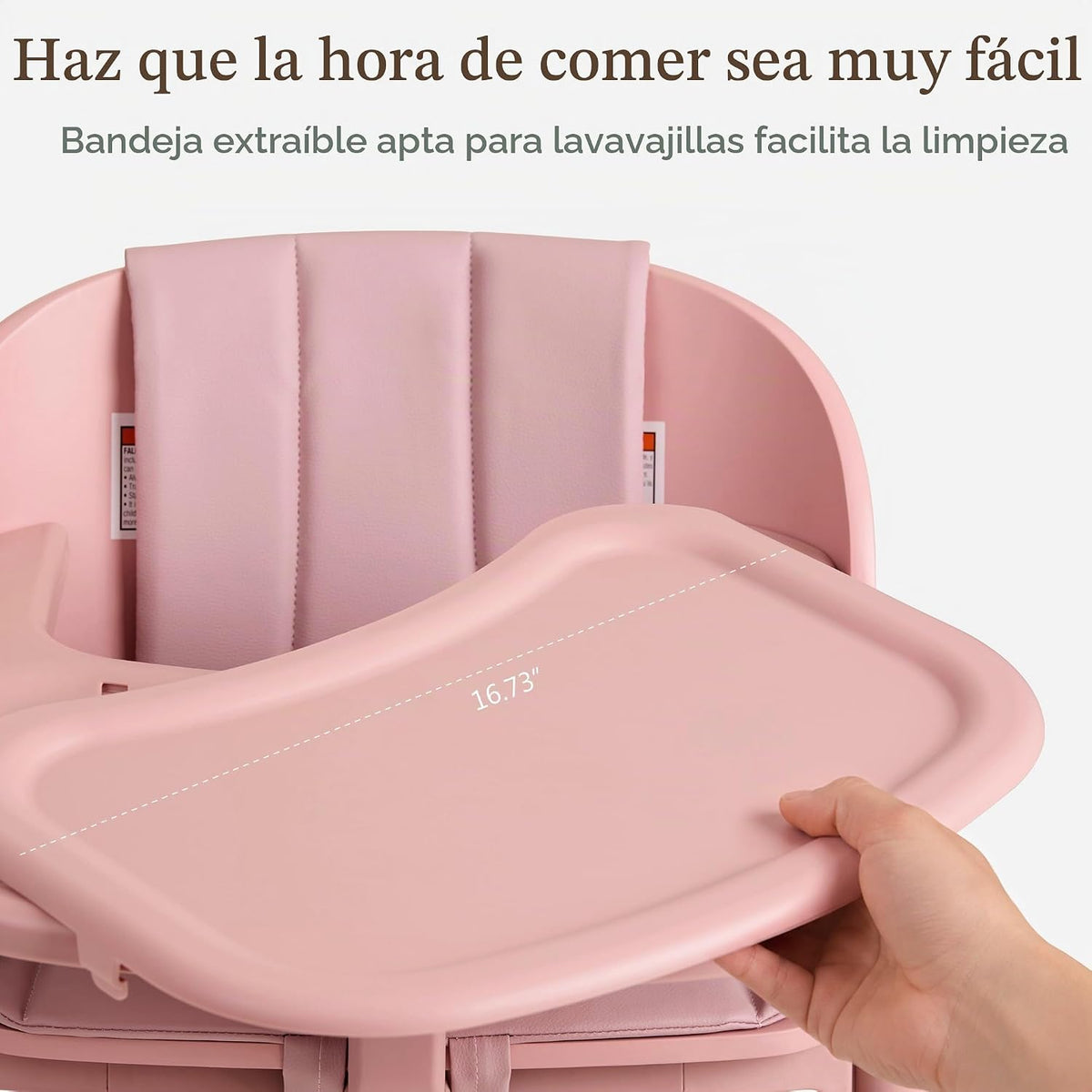 Evolur Step and Savor - Silla alta convertible de madera para bebé,...