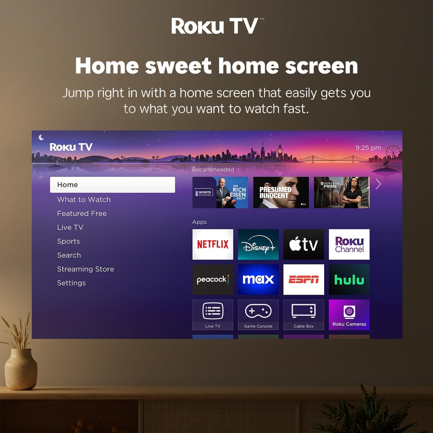 Aurzen Roku TV D1R Cube - Proyector inteligente para exteriores con...