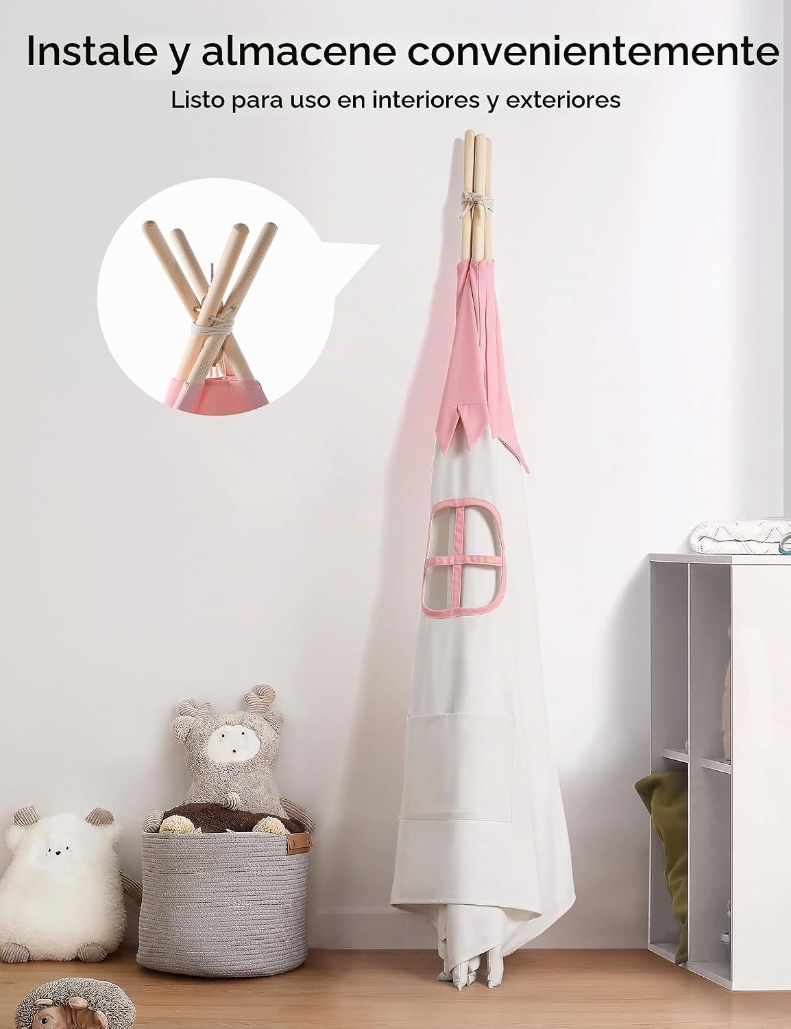 Tienda de campaña tipi para niños en interiores, tienda de campaña...