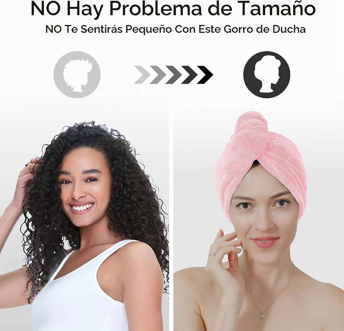 TENSTARS Paquete de 5 toallas envolventes de microfibra engrosadas...