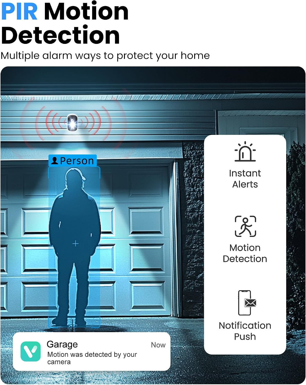 Cámara de seguridad inalámbrica para exteriores, cámaras WiFi alime...