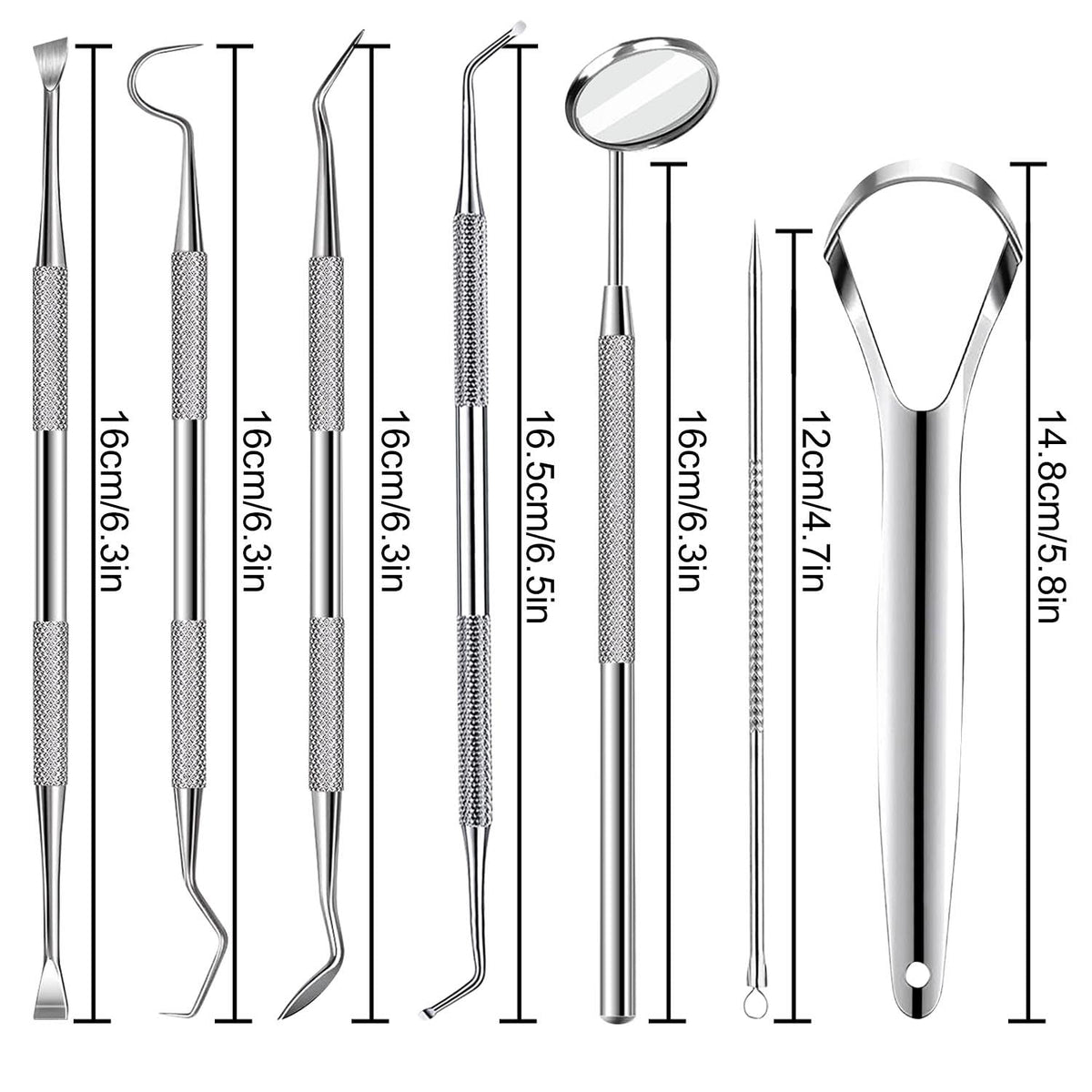 7 piezas de herramientas dentales, kit de higiene con palillos dent...