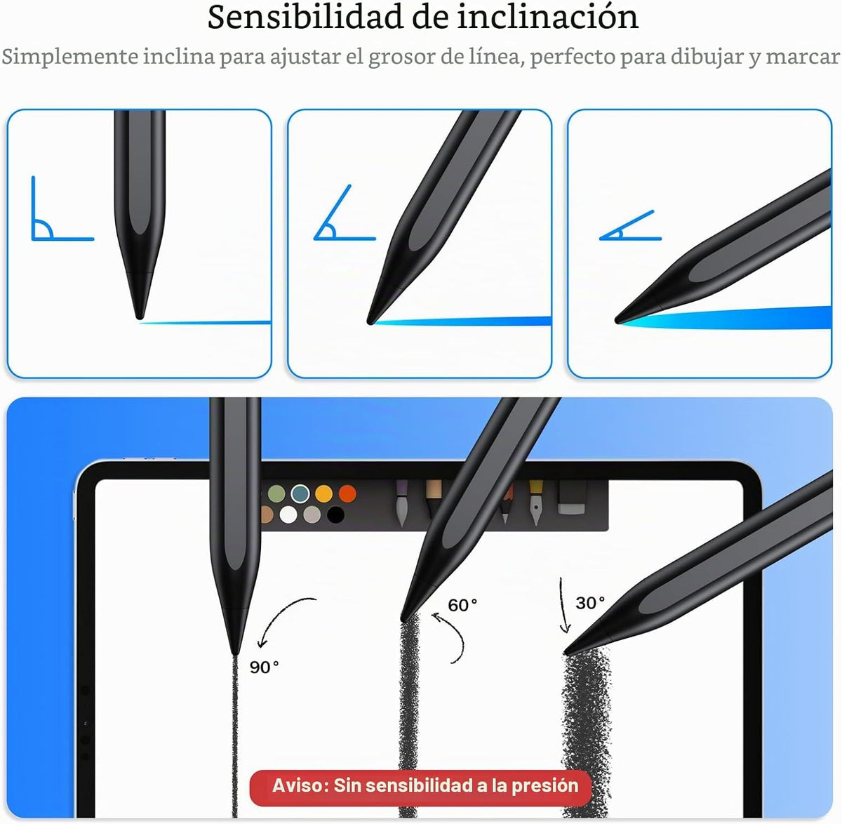 Cisteen Lápiz óptico para iPad 2026-2018, carga rápida 2X, sensor d...