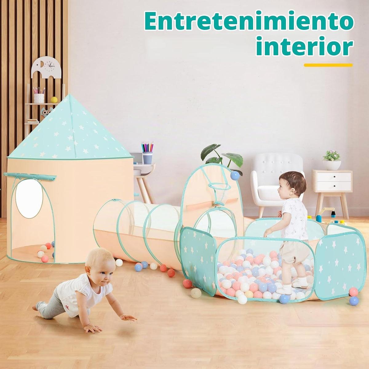 PigPigPen Tienda de Juego de 3 Piezas para Niñas y Niños con Piscin...