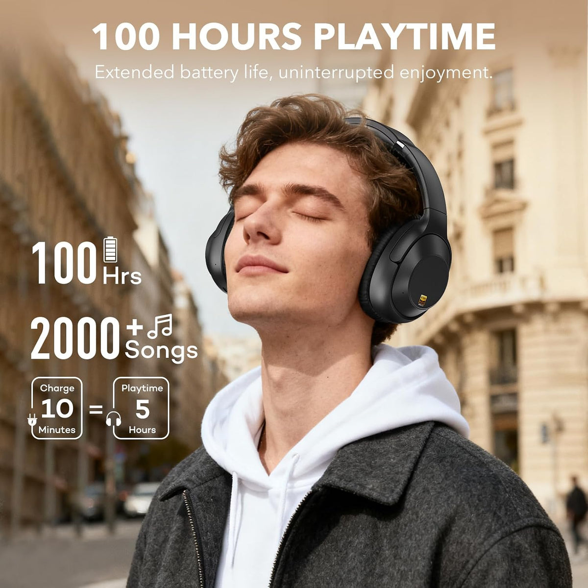 YMOO Auriculares con cancelación activa de ruido para viajes en avi...