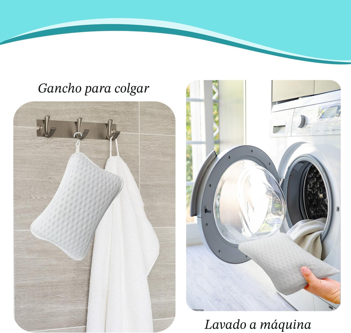 Almohadas de baño para tina, almohadas de spa para bañera, tina de...