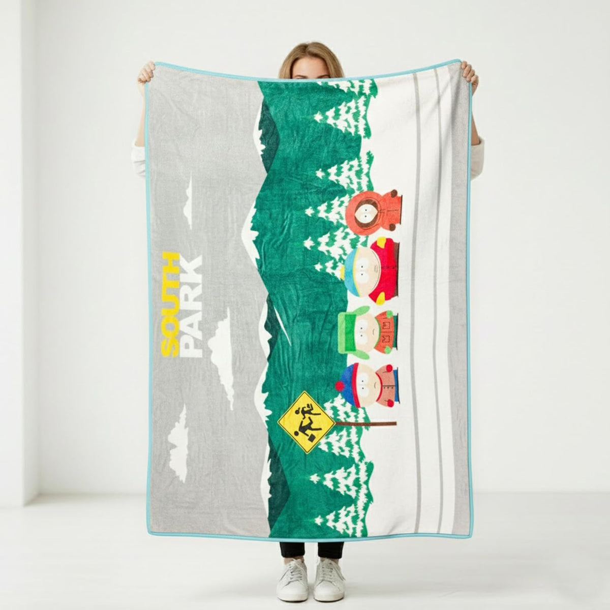 Silver Buffalo South Park Bus Stop Kyle Stan, manta de forro polar,...