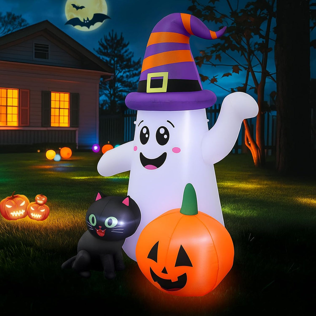 Inflables de Halloween de 5 pies, bonitas decoraciones de Halloween...