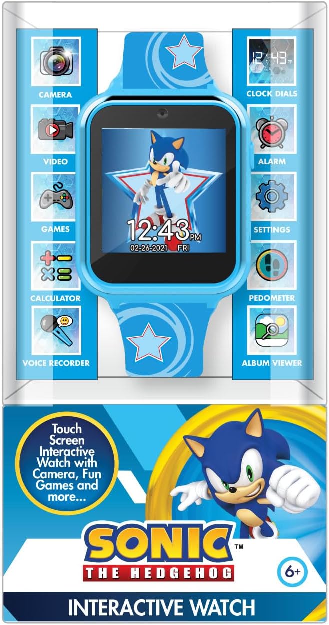 Accutime Niños SEGA Sonic El Erizo Azul Reloj Inteligente Educativo...