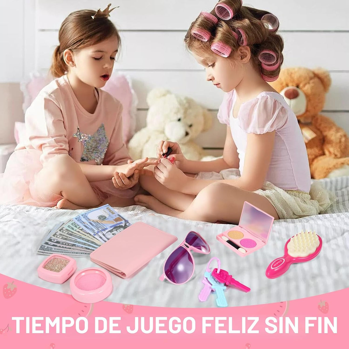 Bolso de juego de simulación para niñas pequeñas, bolso para niños...