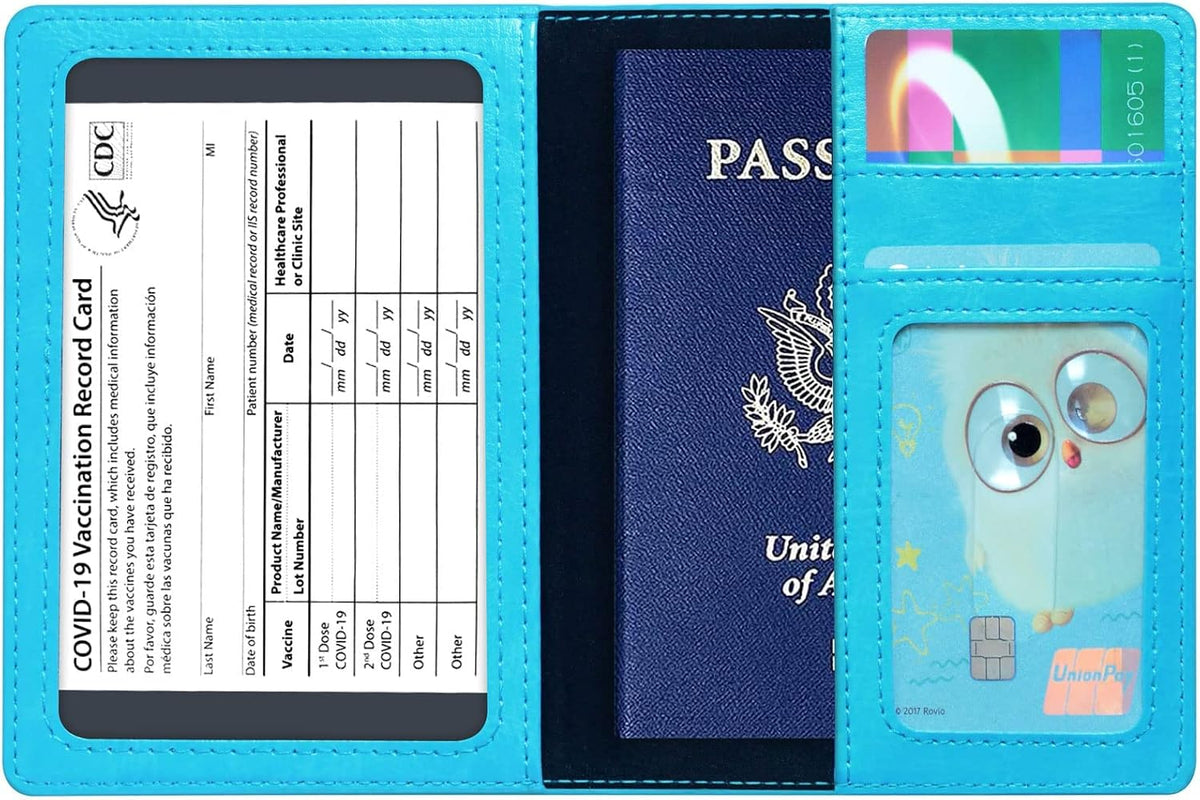 Funda para pasaporte con bloqueo RFID de piel, tarjetero con ranura...