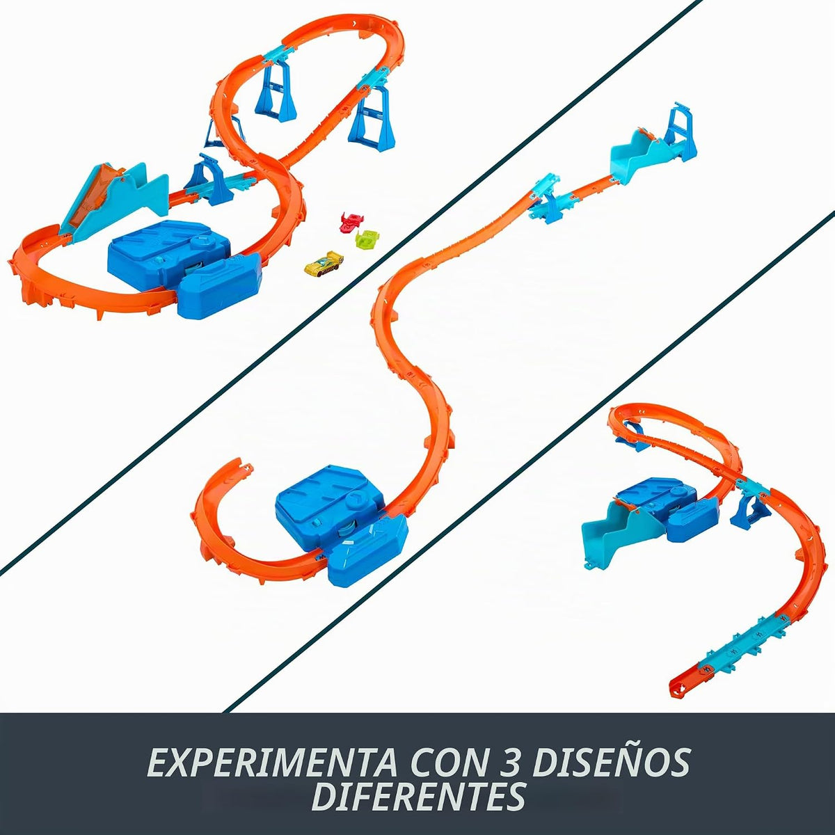 Hot Wheels Juego de pistas de coche de juguete, caja de construcció...