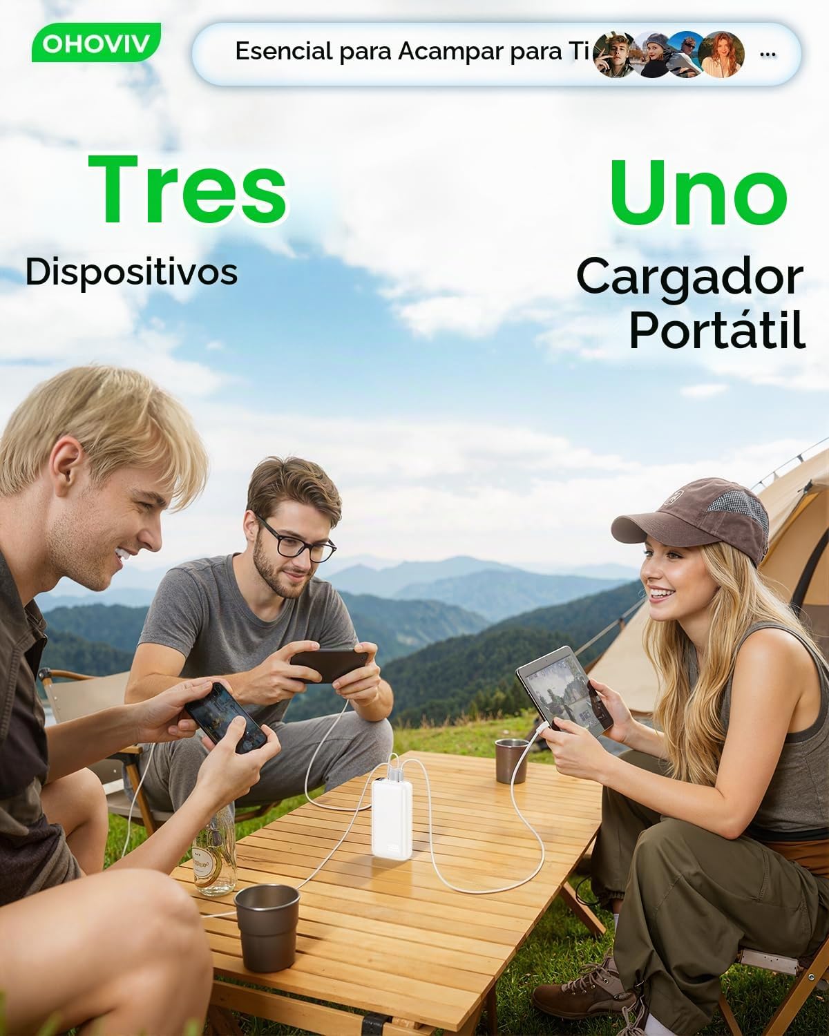 OHOVIV Cargador portátil de 50000 mAh, batería externa de carga ráp...