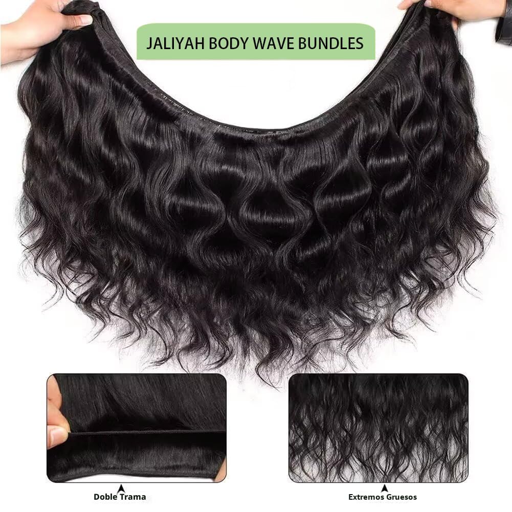 Manojos de cabello humano de 16, 18, 20, 22 pulgadas, 12A, cabello...