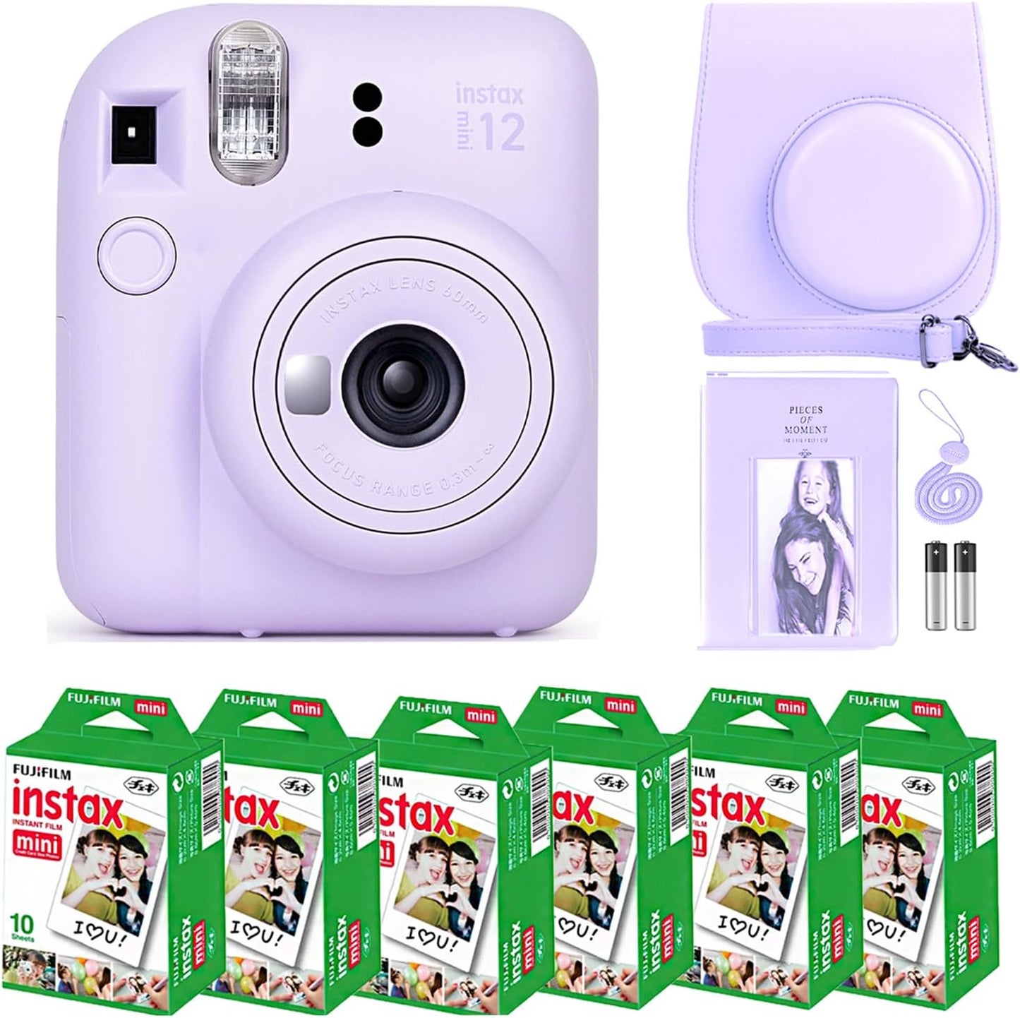 Fujifilm Instax Mini 12 Cámara Instantánea Lila Púrpura y 60 Hojas...