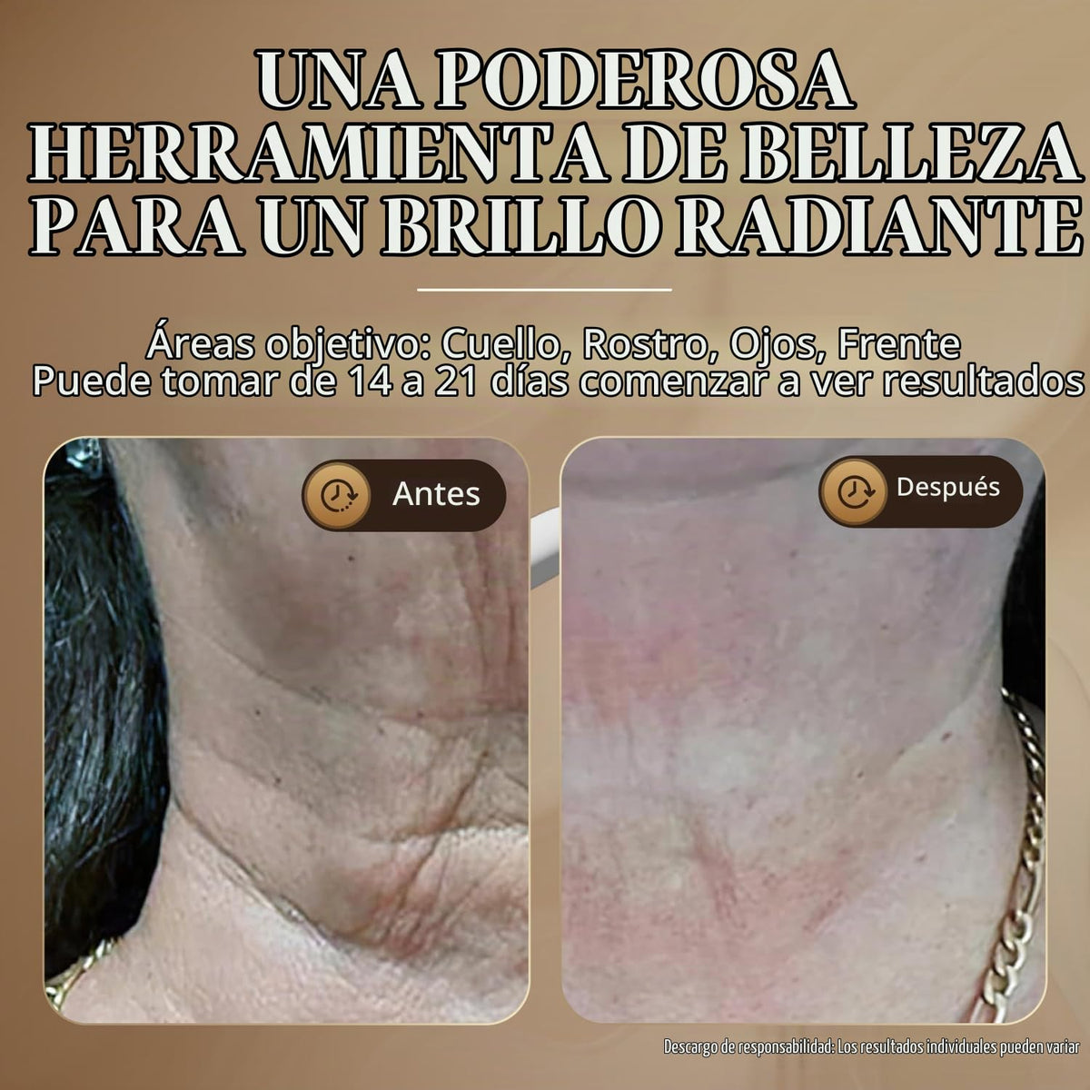 Masajeador facial LED GLO24K y varita para el cuello, herramienta p...
