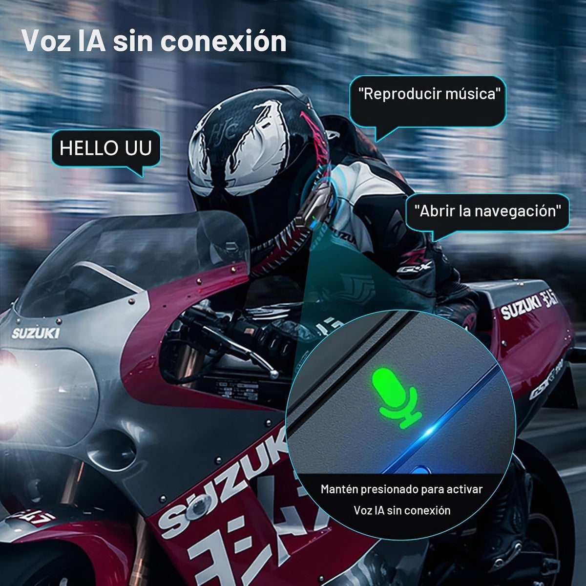 BTQILEYOO - Auriculares Bluetooth para motocicleta, T1PRO Bluetooth...