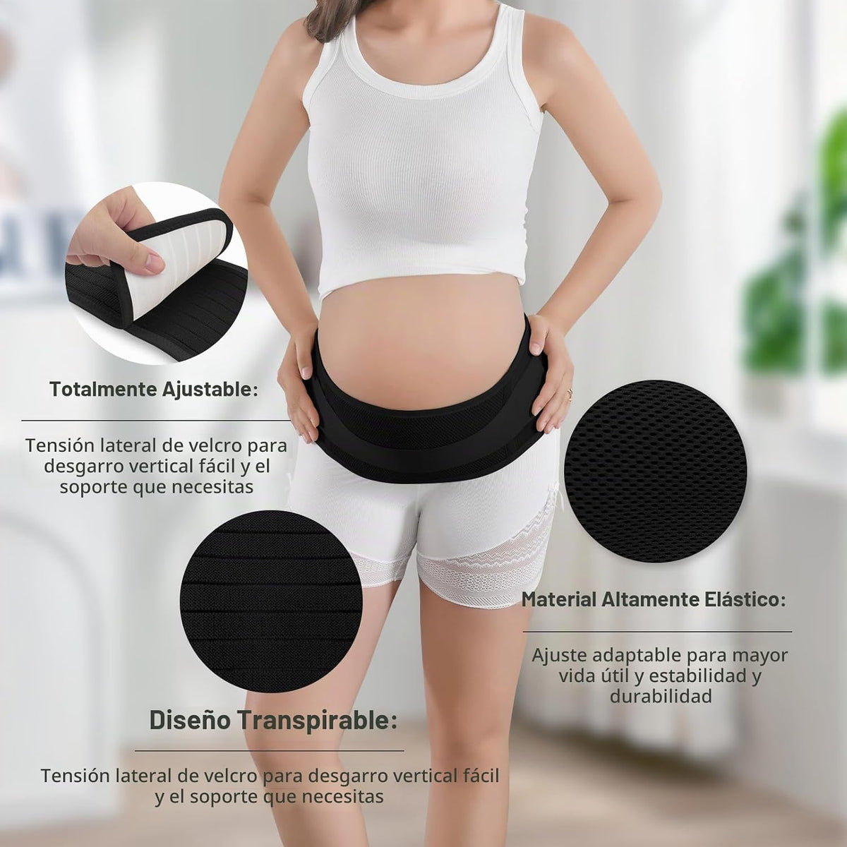 POXXU Banda para el vientre de maternidad, cinturón de apoyo para e...