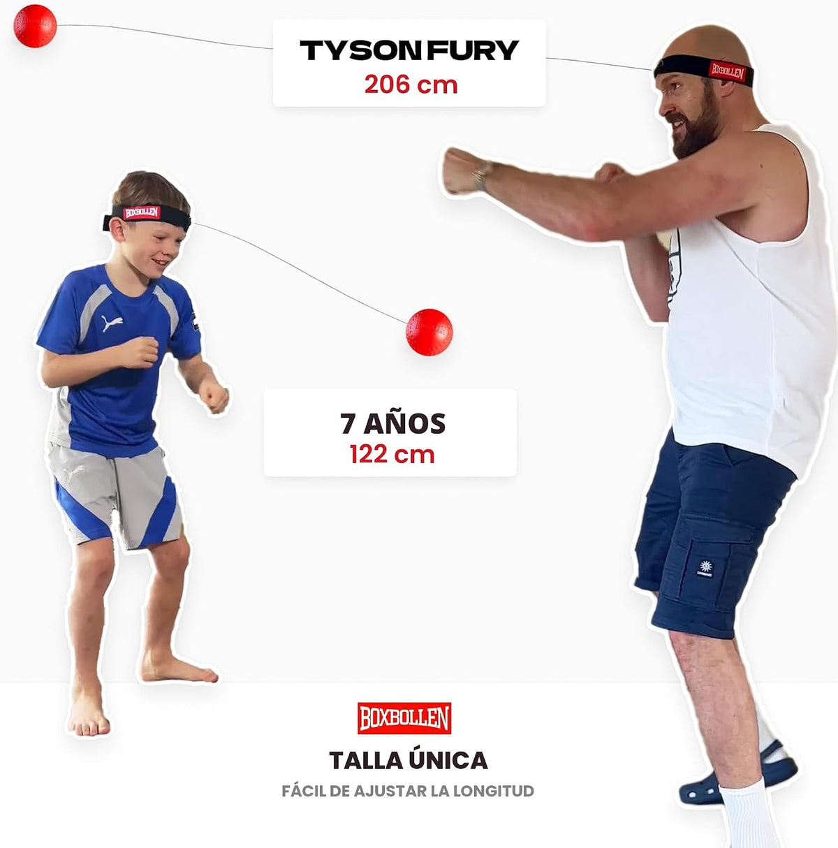 Boxbollen® Pelota de Reflejo de Boxeo - Juego de Entrenamiento en C...