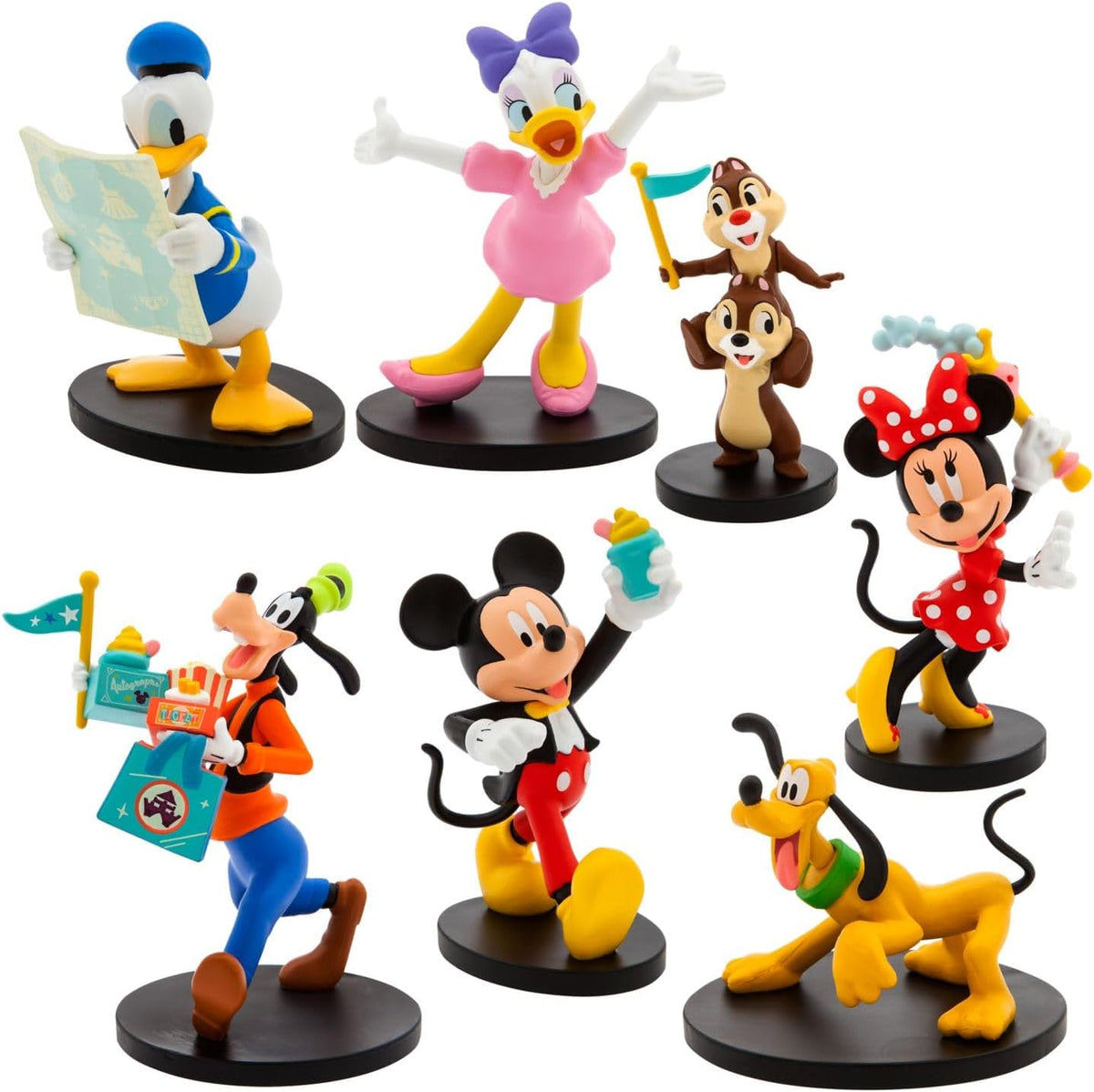 Juego de figuras de lujo de Mickey Mouse y sus amigos Play in The Park