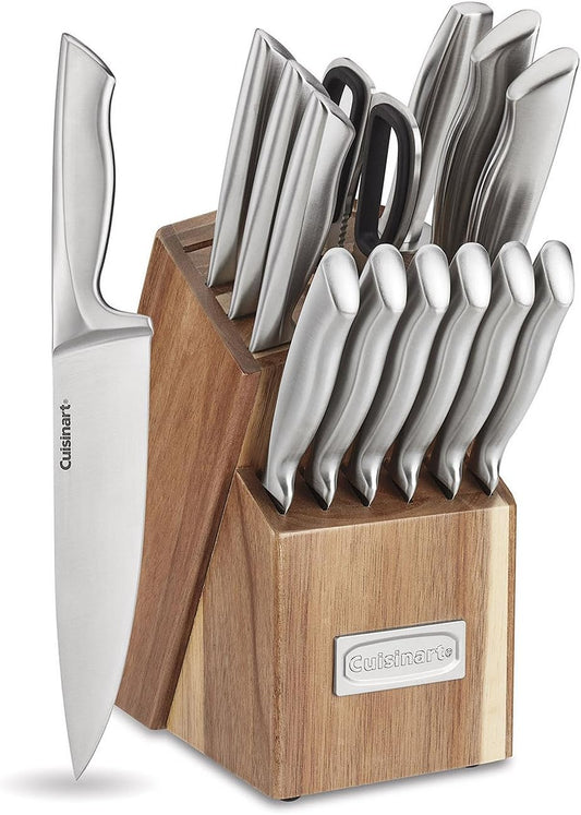 Cuisinart Juego de bloques de cubiertos de acero inoxidable alemán...