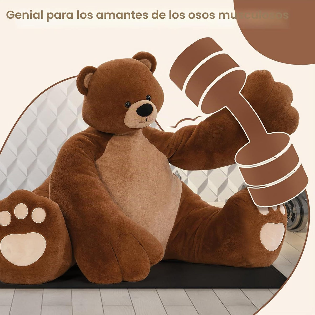 MaoGoLan Oso de Peluche Gigante Animal de Peluche, Cabeza Pequeña Ú...
