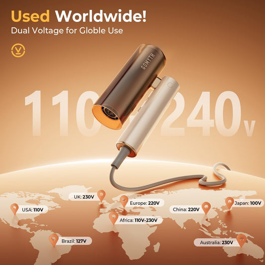 GOMYTH - Secador de pelo y estilizador de plasma plegable 5 en 1 |...
