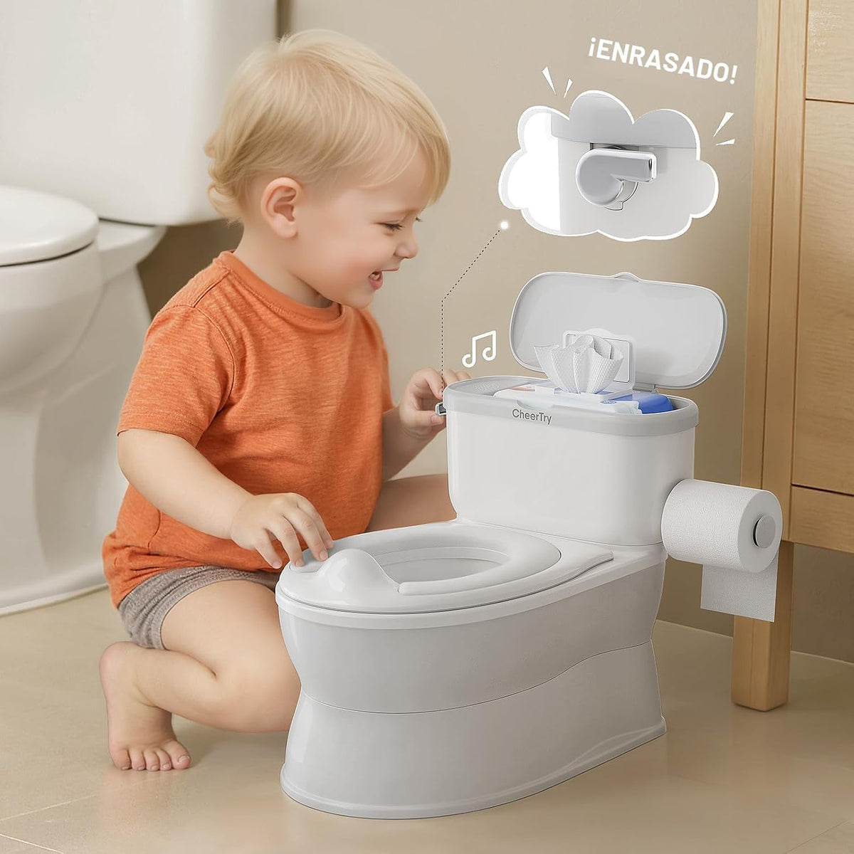 CheerTry Inodoro de entrenamiento para ir al baño 2 en 1 con asient...