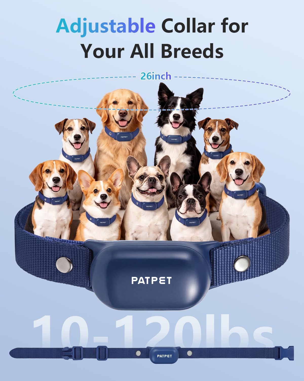 PATPET Collar de choque para perros \u2013 Collar de entrenamiento...