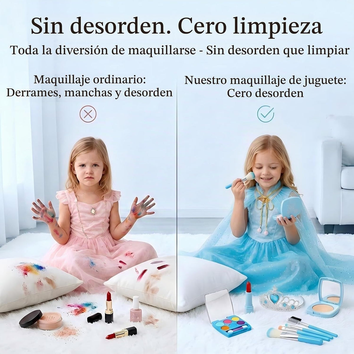 Maquillaje de simulación para niños pequeños de 3 a 5: 100% no tóxi...