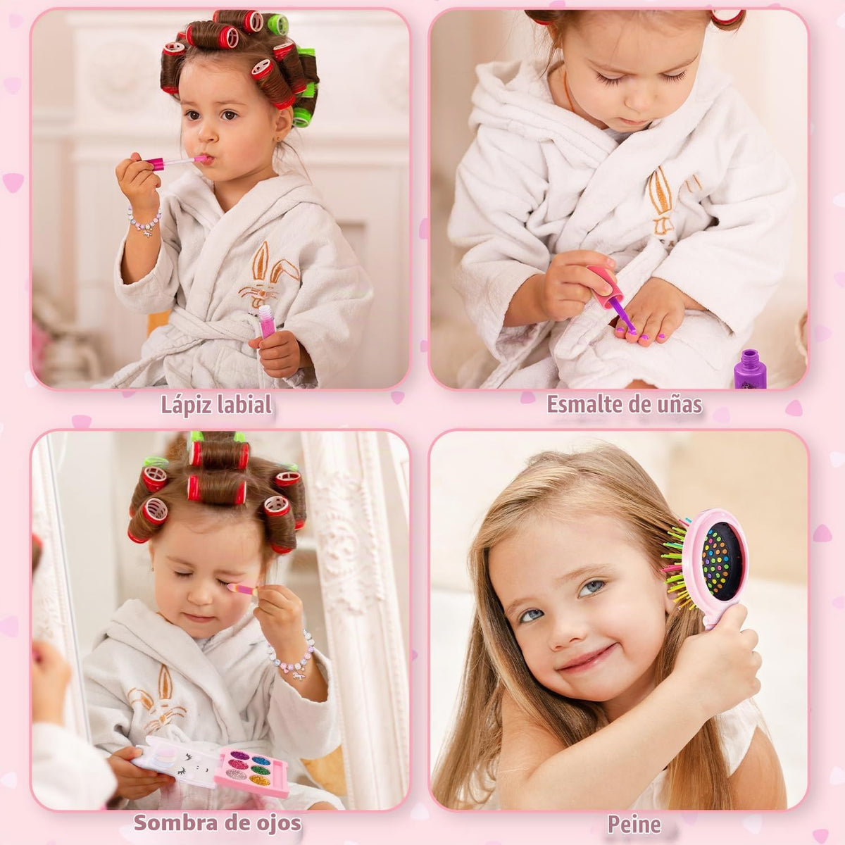 Kit de maquillaje para niñas \u2013 Juguetes de princesa real lavab...