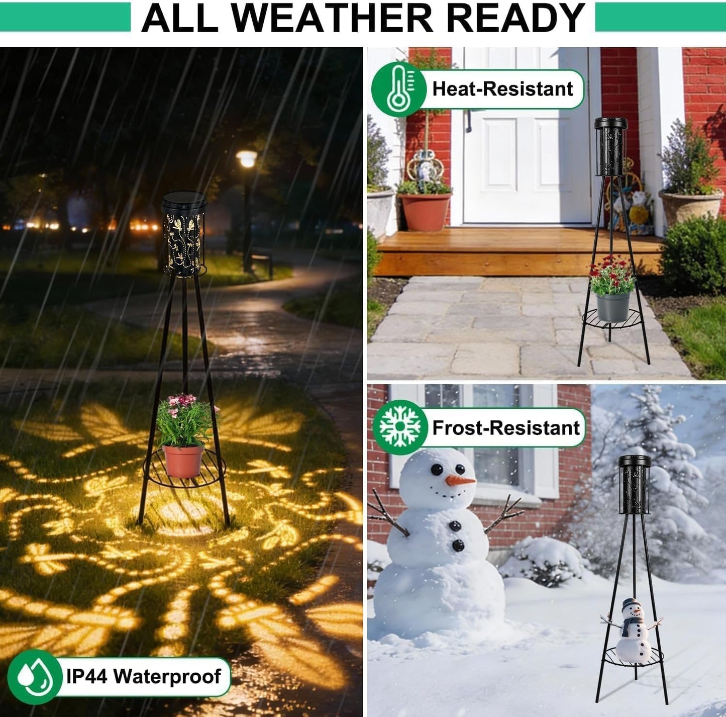 SendaLife Luces solares con soporte para plantas, 1 paquete, IP44 i...