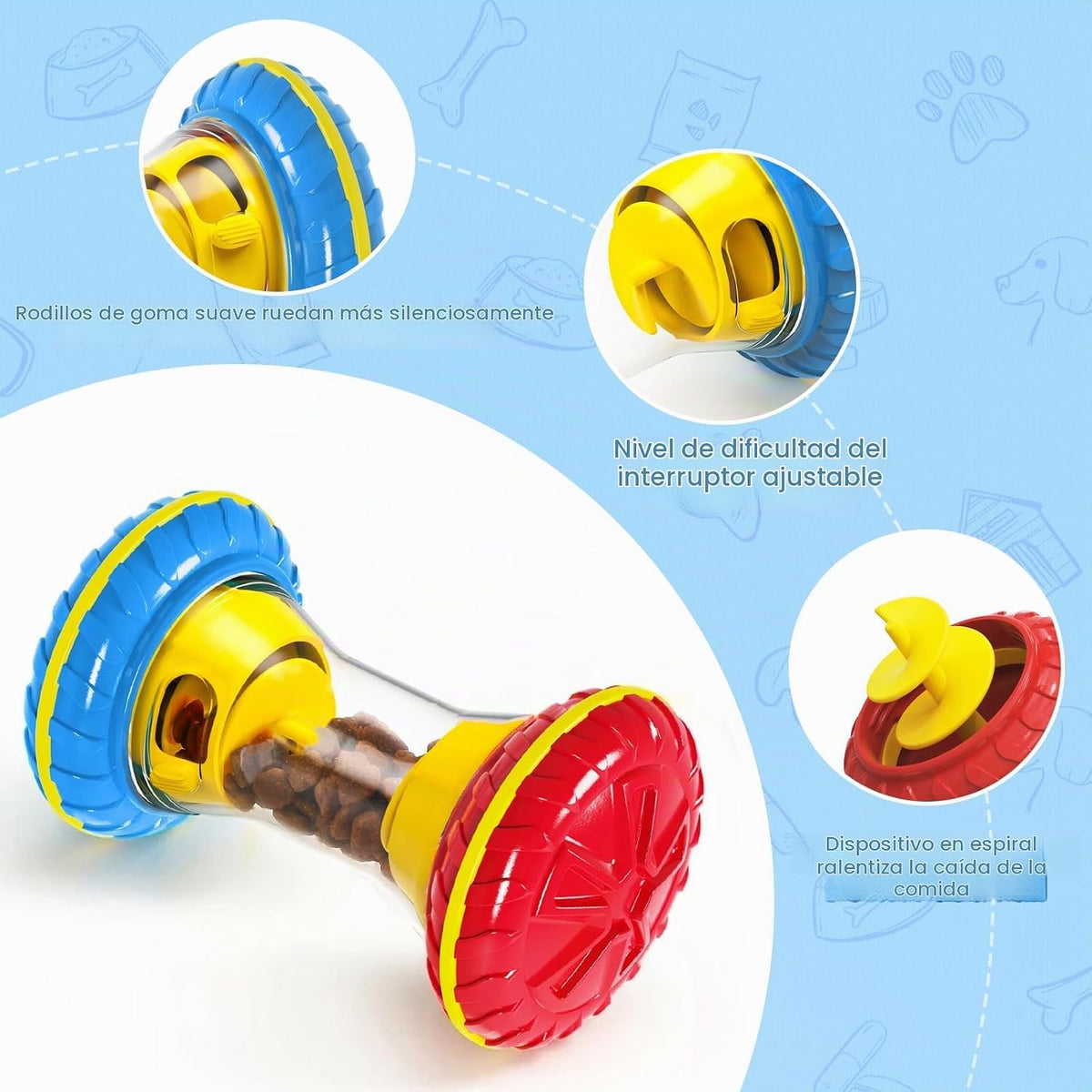 BoYoYo Juguetes interactivos para perros, rompecabezas para perros,...