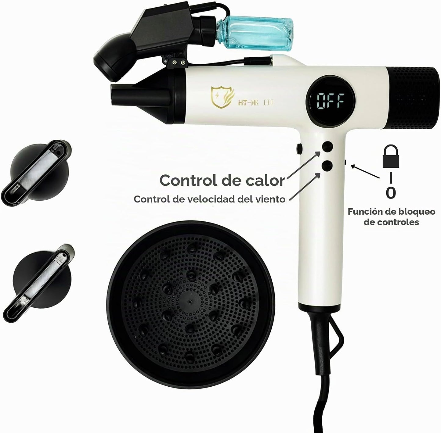 Hydra Turbo Mark 3 (blanco suave) Secador de pelo profesional iónic...