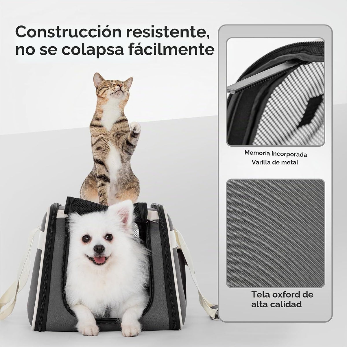 PETSFIT Transportador para gatos aprobado por aerolíneas con ruedas...